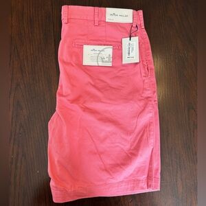 Peter Millar Soft Touch Twill Shorts, Men’s 35 inch waist, Red Ginger